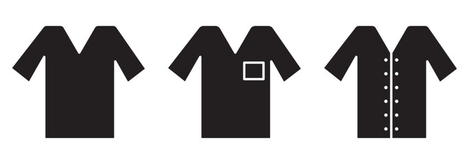 T shirt silhouette isolated on white background. T shirt icon vector illustration design. Vector Illustration .