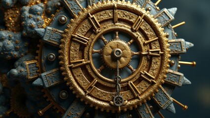 Fototapeta premium Mechanical gear object artwork