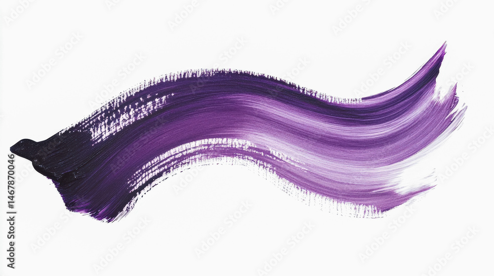 Poster a dynamic purple paint stroke sweeps across the canvas, demonstrating a blend of deep and light hues