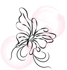 Butterfly Design Delicate Wings Intricate Details Perfect for Print or Web