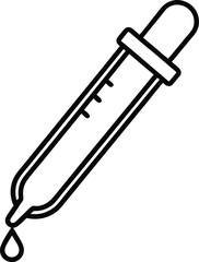 dropper outline vector illustration on white background