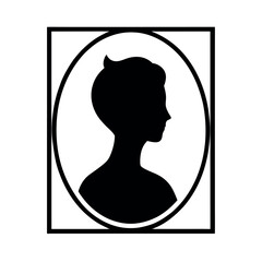 Black Vector Silhouette Decorative Frame Illustration