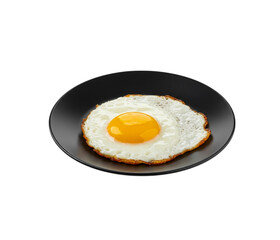 Fried Egg isolated on white background.