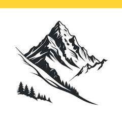 vector illustration of a mountain landscape