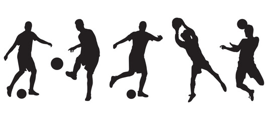 Vector Football silhouettes