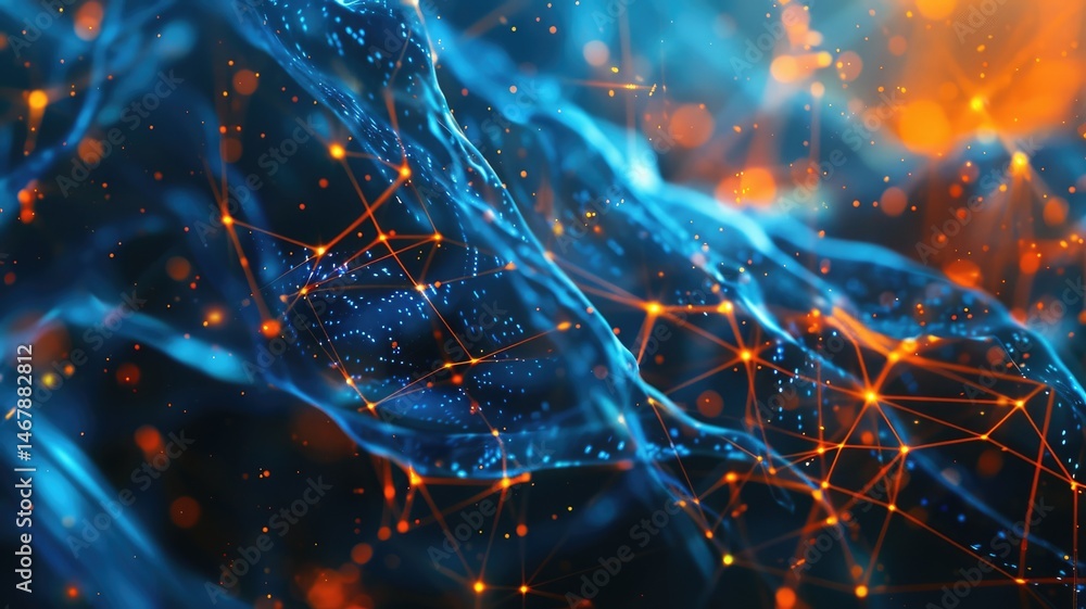 Aufkleber explore a captivating futuristic abstract background showcasing artificial intelligence aesthetics. 