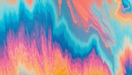  Abstract liquid paint effect with blurred gradient wave textures and a grainy background. Colorful digital grain texture overlay. Vintage retro design with a lo-fi effect. Vibrant wallpaper texture. 