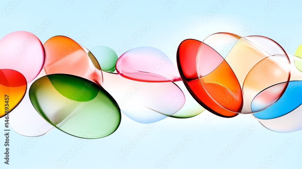 Poster colorful abstract shapes create a vibrant and dynamic background design