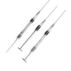 Surgical Needles isolated on transparent background .