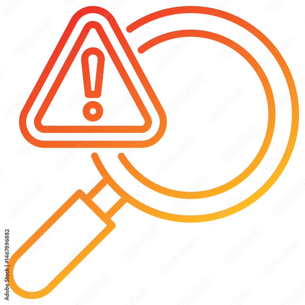Poster Identification Line Gradient Icon
