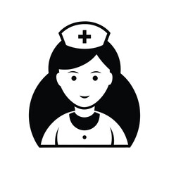 girl with a cup icon on white background