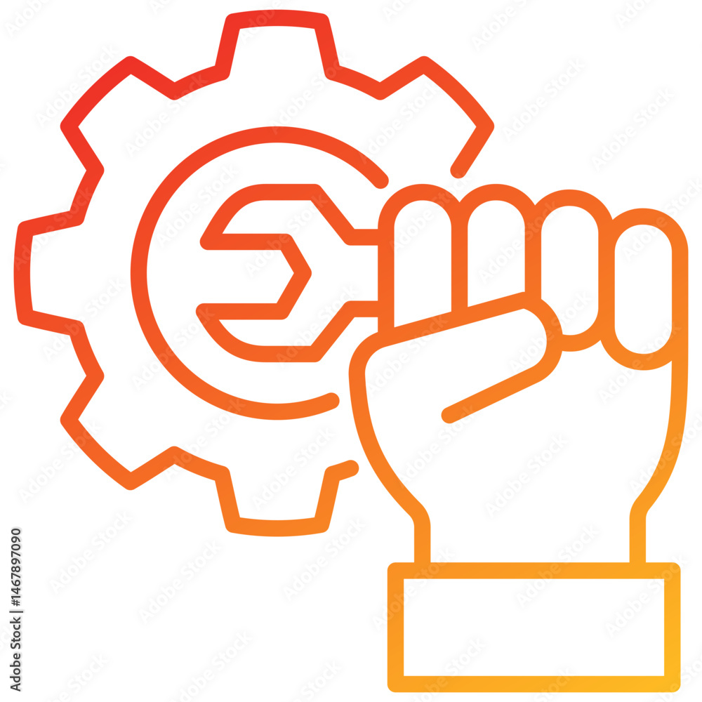 Poster Technical Skills Line Gradient Icon