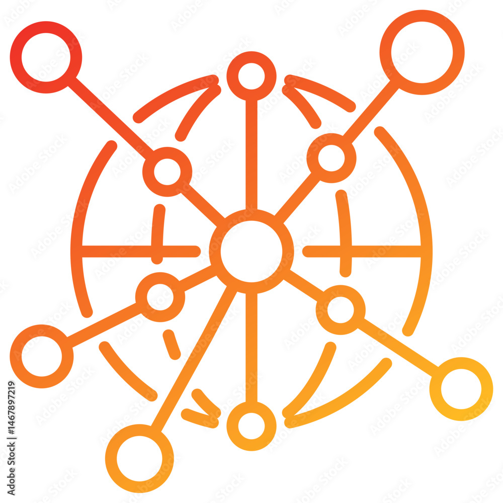 Poster Connectivity Line Gradient Icon
