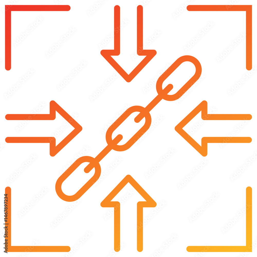 Poster Constraint Line Gradient Icon