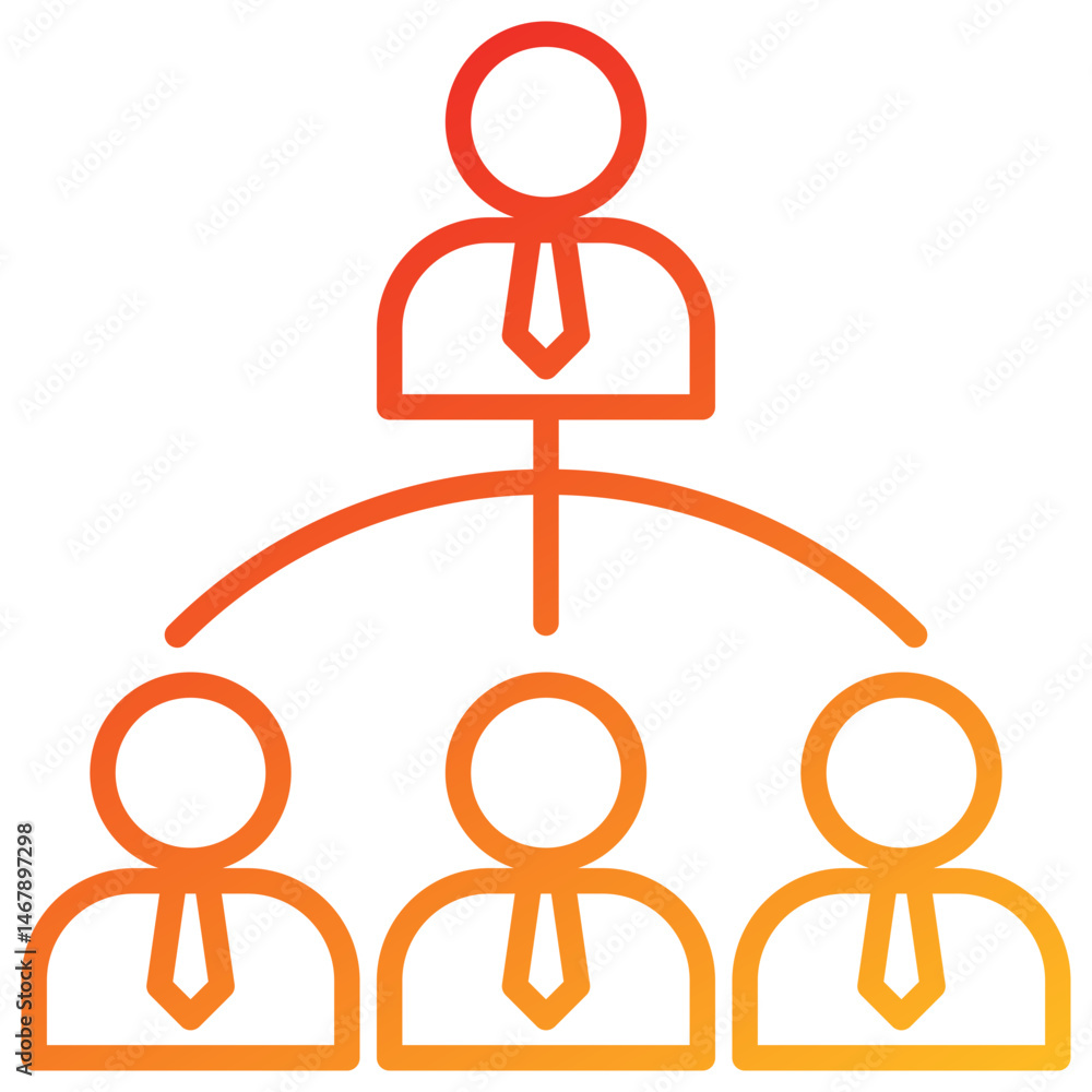 Poster relation line gradient icon