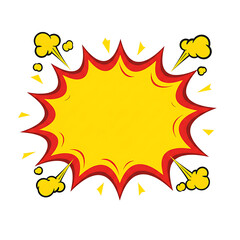 Cartoon Blast Effect For Action Design On Transparent Background


