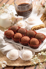 Brigadeiros chocolate truffles brazilian tradicional dessert sweet food