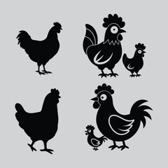 Chicken Illustration for Stickers
