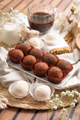 Brigadeiros chocolate truffles brazilian tradicional dessert sweet food