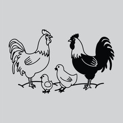 Chicken Silhouette for Marketing Materials