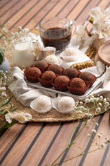 Brigadeiros chocolate truffles brazilian tradicional dessert sweet food