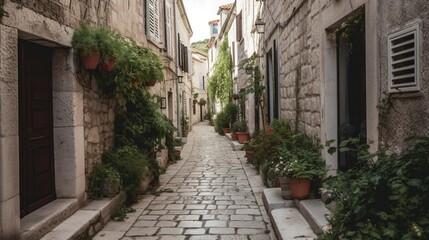 Obraz premium Charming alleyway in an old European town