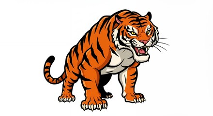 Obraz premium Powerful tiger illustration