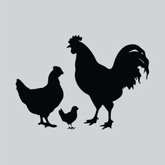 Chicken Silhouette Illustration