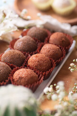 Brigadeiros chocolate truffles brazilian tradicional dessert sweet food