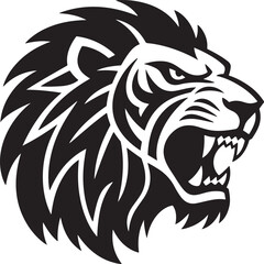 Roaring Lion Head Vector