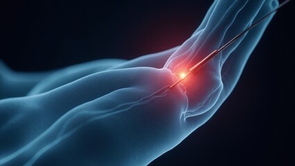 Medical schematic diagram of human elbow