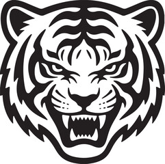 Predator Tiger Head Silhouette