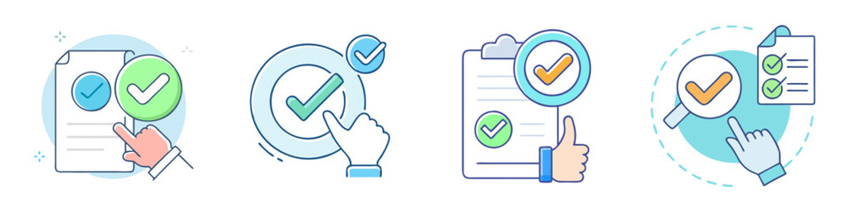 Process complete with multiple checkmarks, approval, acceptance, and quality control review