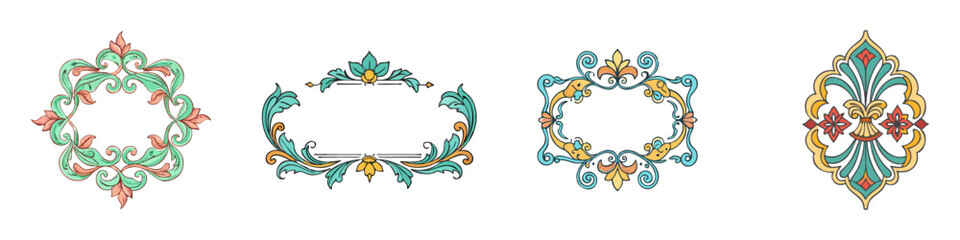 Elegant Collection of Decorative Floral Frames and Ornaments in Vector Format