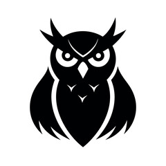 Owl Wisdom Tattoo Vector Silhouette Illustration