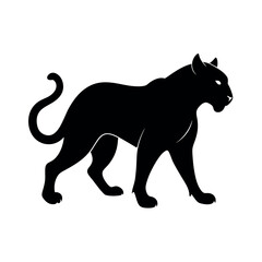 Obraz premium Wild Panther Shadow Tattoo Vector Silhouette Art