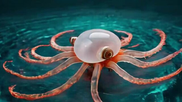 octopus robo mini anda scary , ai generative