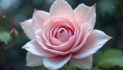 Soft Pink Rose Close-Up Beauty