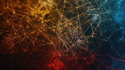 Abstract polygon data connect in seamless pattern with digital technology style design. Particle connection show futuristic diagram system in modern style perfect for science fiction graphic. AIG53.