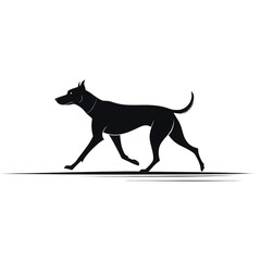 Simple Dog Silhouette Company Logo stock illustration