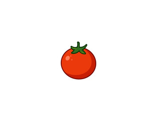 Vector illustration of cartoon tomato