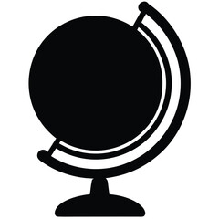 Silhouette world globe on a stand presents a simple yet educational tool image
