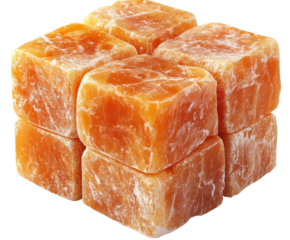 Natural himalayan salt blocks for cooking kitchen home rustic food prep isolated on transparent background