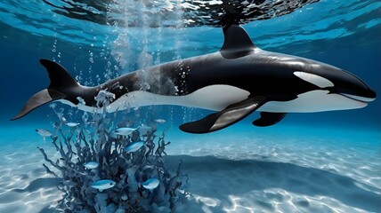 Obraz premium dolphin in the water