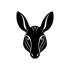 aardvark head on white background  .svg