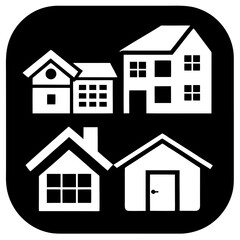 House and building vector icons set.