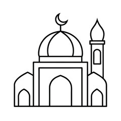 taj mahal illustration line art vector silhouette