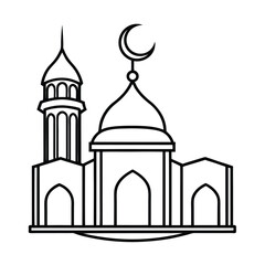 taj mahal illustration line art vector silhouette