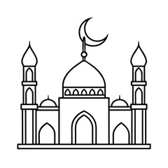 taj mahal illustration line art vector silhouette