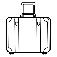 travel suitcase isolated on white